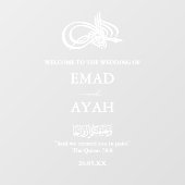 Gepersonaliseerde islamitische bruiloft spiegel De Raamsticker (Vel)