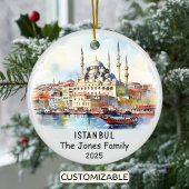 Gepersonaliseerde Istanboel Ornament, Turkije Keramisch Ornament