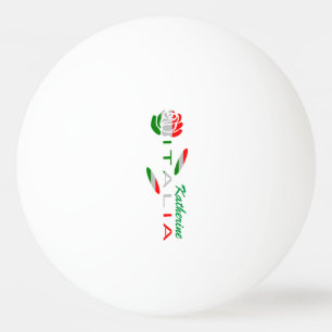 Gepersonaliseerde Italiaanse vlag Roze Pingpongballen