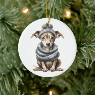 Gepersonaliseerde Italiaanse windhond Keramisch Ornament