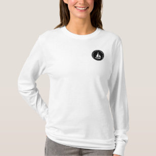 Gepersonaliseerde jachtclub. Aangepaste zeilboot T-shirt