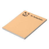 Gepersonaliseerde Jack-o-lantern pompoen gezicht H Notitieblok (Gedraaid)