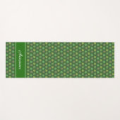 Gepersonaliseerde Jade Tree-bladeren op groene Yog Yogamat (Voorkant (horizontaal))