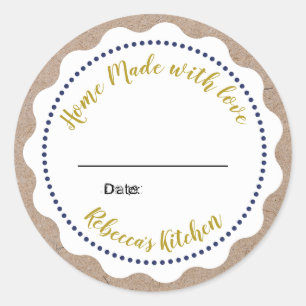 Gepersonaliseerde jam inmaken Thuisgemaakte Maso Ronde Sticker