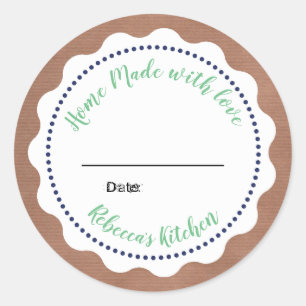 Gepersonaliseerde jam inmaken Thuisgemaakte Maso Ronde Sticker
