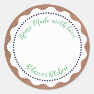 Gepersonaliseerde jam inmaken Thuisgemaakte Maso Ronde Sticker