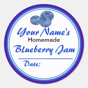 Gepersonaliseerde Jam Jar Labels Blueberry Jam Ron