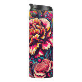 Gepersonaliseerde januari Geboorte Bloem Anjer 16 Thermosbeker (Geroteerd rechts)