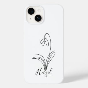 Gepersonaliseerde januari sneeuwklokje Geboorteblo Case-Mate iPhone 14 Hoesje