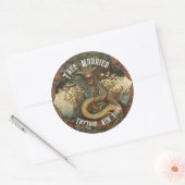 Gepersonaliseerde Japanse Boomdraak Tatoeage Salon Ronde Sticker (Envelop)