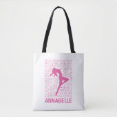 Gepersonaliseerde Jazzdans Canvas tas in Roze (Voorkant)