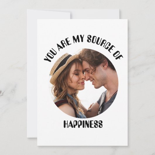Gepersonaliseerde Je Bent Mijn Bron Van Geluk Foto Feestdagenkaart (Voorkant)
