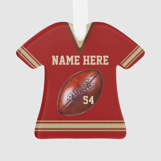 Gepersonaliseerde Jersey Football Ornaments Ornament (achterkant)