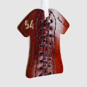 Gepersonaliseerde Jersey Football Ornaments Ornament (voorkant)