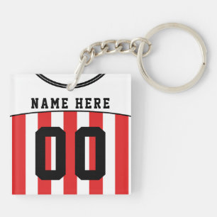 Gepersonaliseerde Jersey Sleutelhanger, Voetbal, F Sleutelhanger