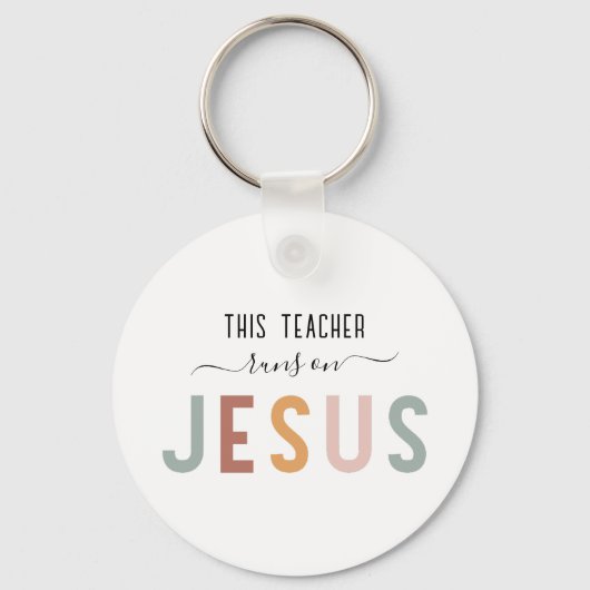 Gepersonaliseerde Jezus geloof beroepen Sleutelhanger (Achterkant)