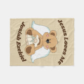 Gepersonaliseerde Jezus houdt van me vlooienbank Fleece Deken (Voorkant (Horizontaal))