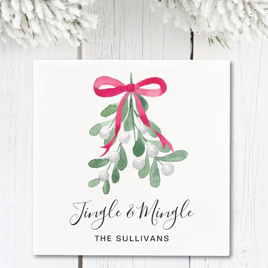 Gepersonaliseerde jingle en midgle kerst servet