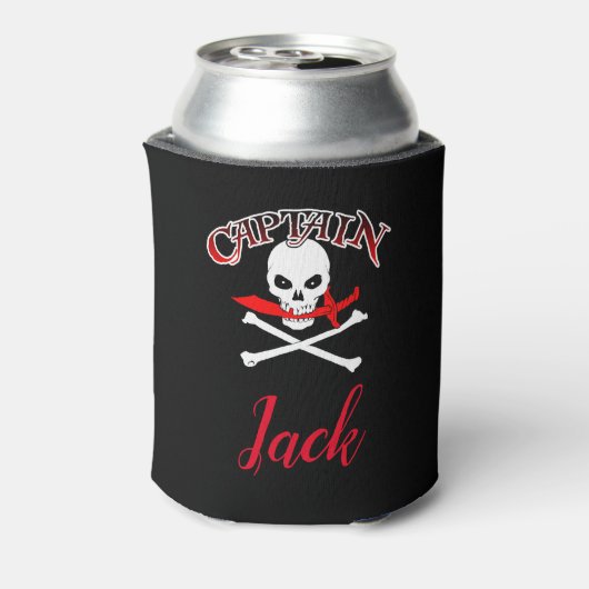 Gepersonaliseerde Jolly Roger (Cutlass) Blikjeskoeler (Blikje Achterkant)