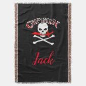 Gepersonaliseerde Jolly Roger (Cutlass) Deken (Voorkant Verticaal)