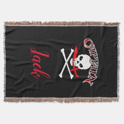 Gepersonaliseerde Jolly Roger (Cutlass) Deken (Voorkant)