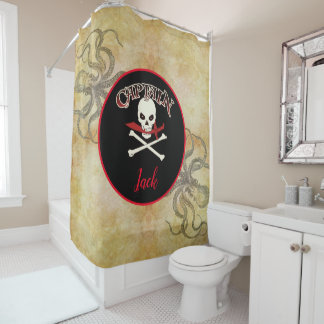 Gepersonaliseerde Jolly Roger (Cutlass) Douchegordijn