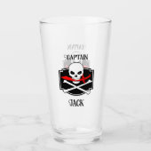 Gepersonaliseerde Jolly Roger (Cutlass) Glas (Voorkant)