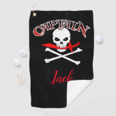 Gepersonaliseerde Jolly Roger (Cutlass) Golfhanddoek (Insitu)