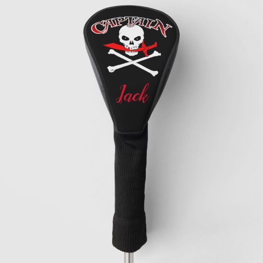 Gepersonaliseerde Jolly Roger (Cutlass) Golfheadcover (Voorkant)