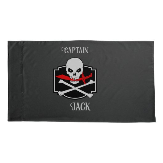 Gepersonaliseerde Jolly Roger (Cutlass) Kussensloop (Achterkant-Links)