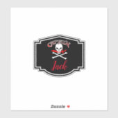 Gepersonaliseerde Jolly Roger (Cutlass) Sticker (Vel)