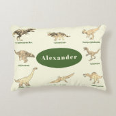 Gepersonaliseerde Jongens Dinosaurussen Accent Kussen (Voorkant)