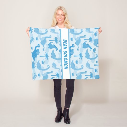 Gepersonaliseerde Jongens van de Dinosaurussen van Fleece Deken (In situ)