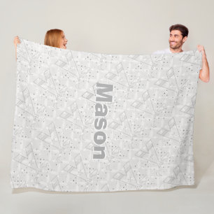 Gepersonaliseerde Jongensruimte Modern Teepee Arro Fleece Deken