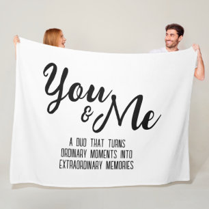 Gepersonaliseerde jou & mij fleece deken
