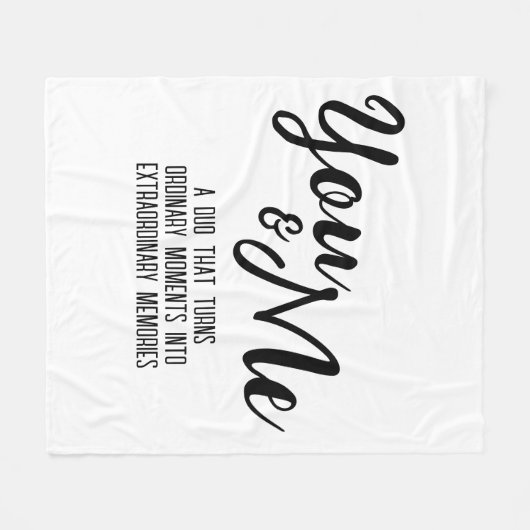 Gepersonaliseerde jou & mij fleece deken (Voorkant (Horizontaal))