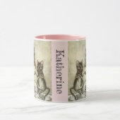 Gepersonaliseerde Jouw naam Crow Mice Rackham Mok (Midden)