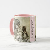 Gepersonaliseerde Jouw naam Crow Mice Rackham Mok (Voorkant links)