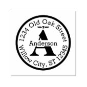 Gepersonaliseerde Jouw naam- en adresmonogram Zelfinktende Stempel (Design)