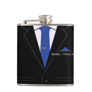 Gepersonaliseerde Jouw naam Flask Funny Business G Heupfles