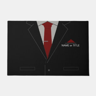 Gepersonaliseerde Jouw naam Funny Business Doormat Deurmat