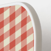 Gepersonaliseerde Jouw naam Ken Red Gingham Pickleball Paddle (Links Detail)