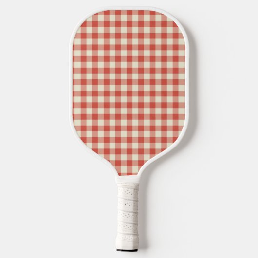 Gepersonaliseerde Jouw naam Ken Red Gingham Pickleball Paddle (Achterkant)