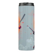 Gepersonaliseerde Jouw naam Ninja Boy Thermische T Thermosbeker (Achterkant)