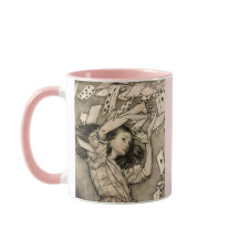 Gepersonaliseerde Jouw naam Vintage Alice in Wonde