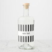 Gepersonaliseerde Jouw tekst Zwart & Wit Scheidsre Likeurfles Etiket (Voorkant)