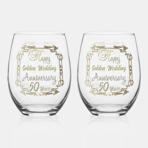 Gepersonaliseerde Jubilea wijnglazen Tumblers Wijnglas Zonder Voet