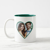 Gepersonaliseerde Jubileum Custom Photo Heart Mok (Links)
