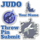 Gepersonaliseerde Judo Sticker (Voorkant)