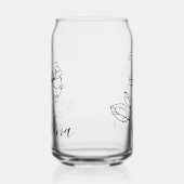 Gepersonaliseerde juni Honeysuckle Geboorte Bloem Blikvorm Glas (Rechts)